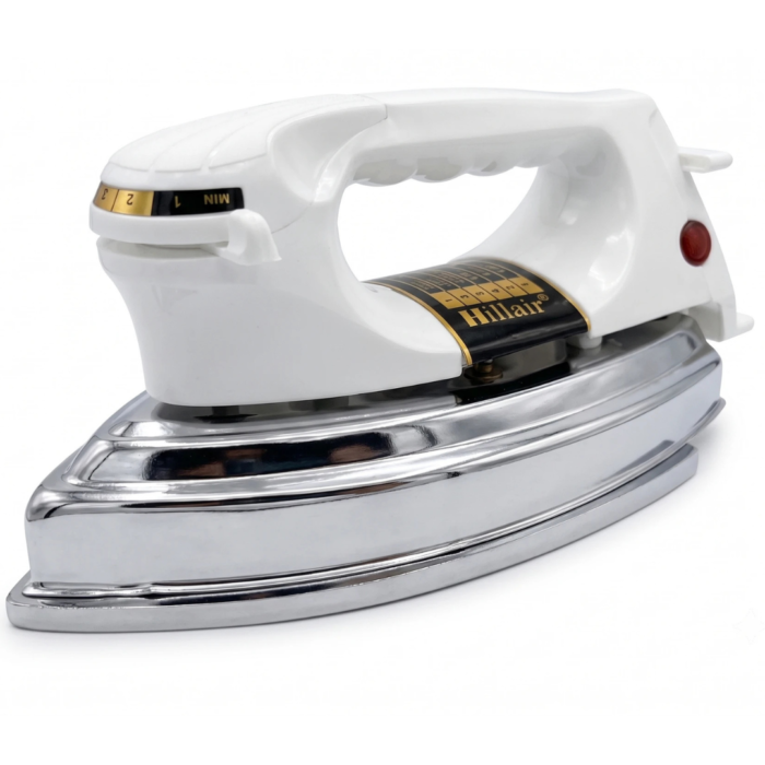 HILLAIR Deluxe 750 W Dry Iron (White, Silver)