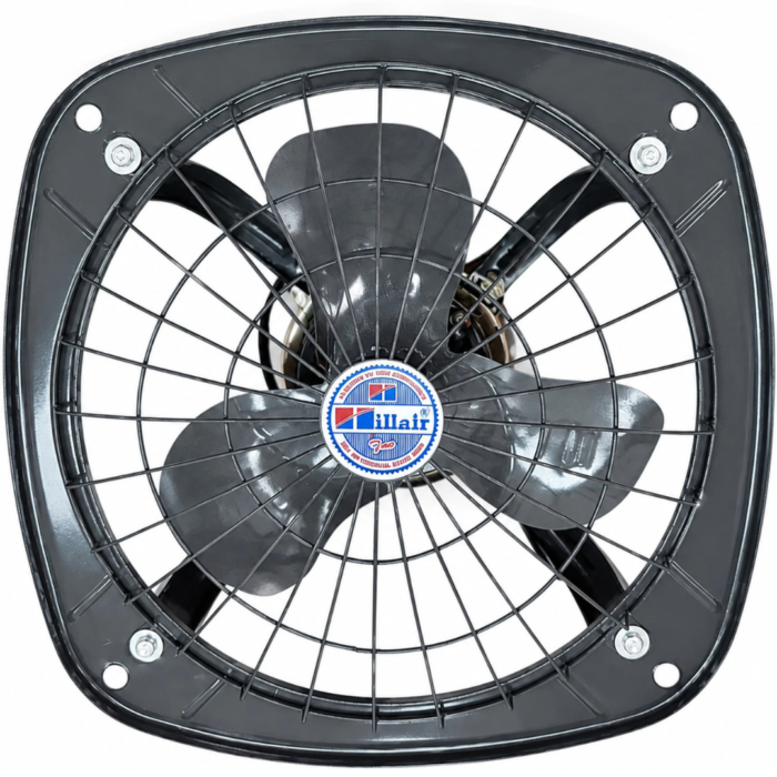 HILLAIR 225 with 12 Months Warranty Anti Dust, Anti Rust, Energy Saving, High Air Delivery, Silent Operation, Ultra High Speed 225 mm Exhaust Fan (Grey | Pack of 1)