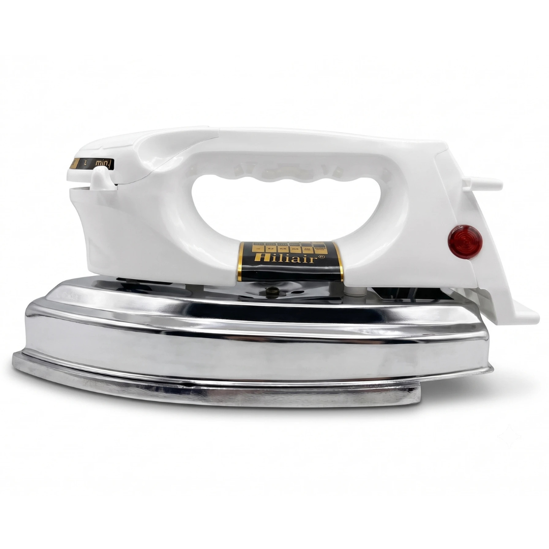HILLAIR Deluxe 750 W Dry Iron (White, Silver) - Image 2