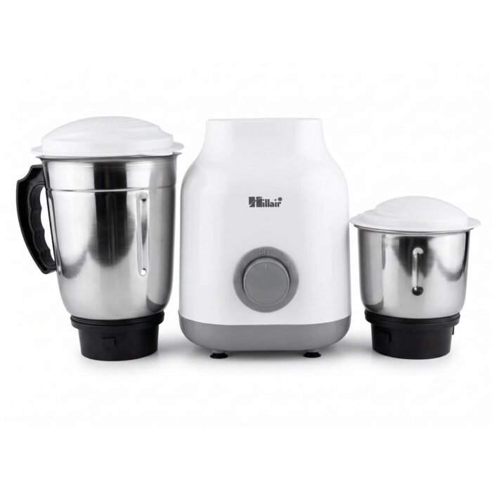 HILLAIR Multi-purpose 350 W Mixer Grinder (Hi-350 W 2J | 2 Jars | White, Silver)